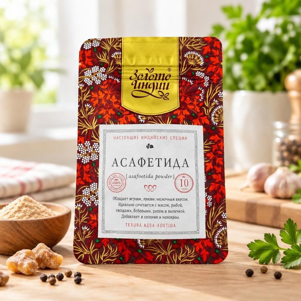 Асафетида чистая смола молотая (Asafoetida Powder) 10гр