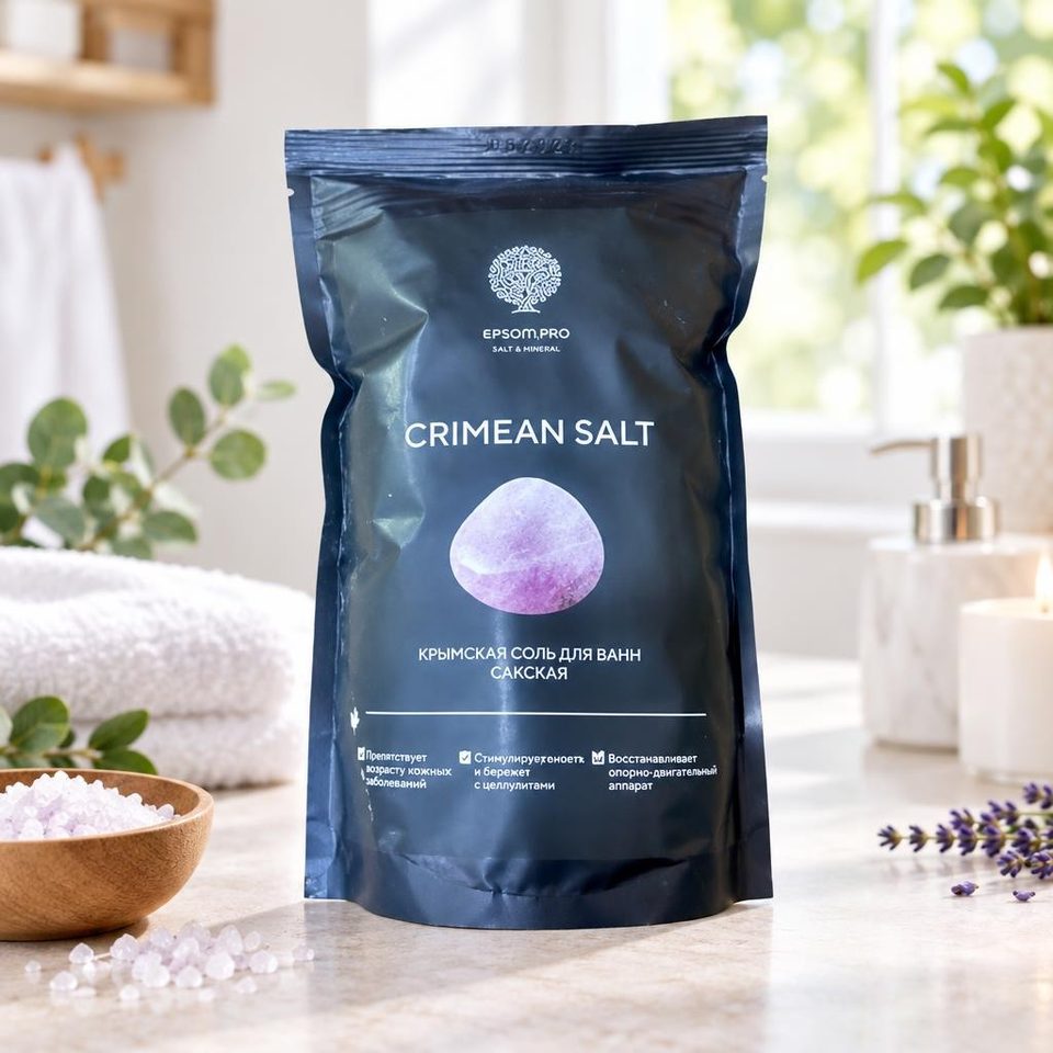 Epsom Salt Соль крымская Сакская CRIMEAN SALT 1кг
