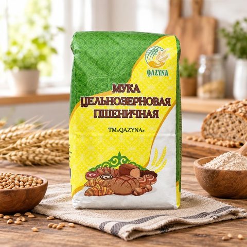 Казына Мука Пшеничная цельнозерновая 1кг