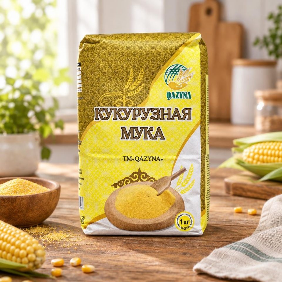 Казына Мука Кукурузная 1кг