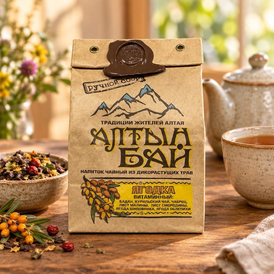 Алтын Бай Чай Ягодка витаминный 100гр