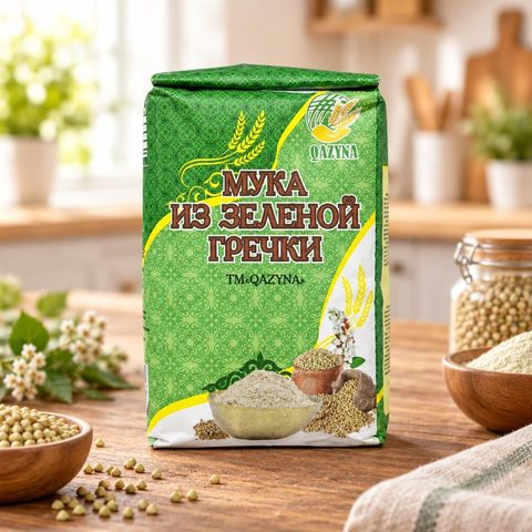 Казына Мука из зеленой гречки 1кг
