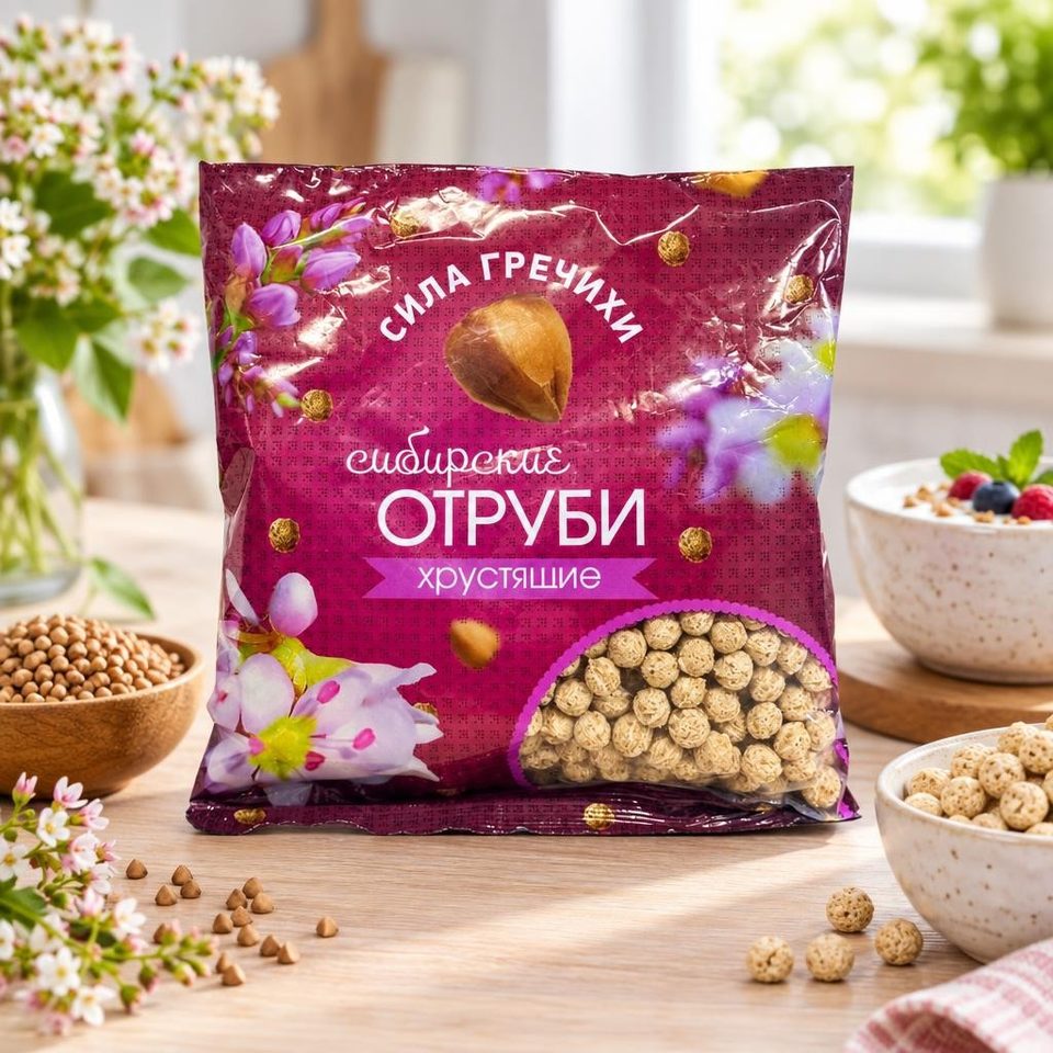 Сибирские отруби хрустящие Сила гречихи 100 гр 25шт