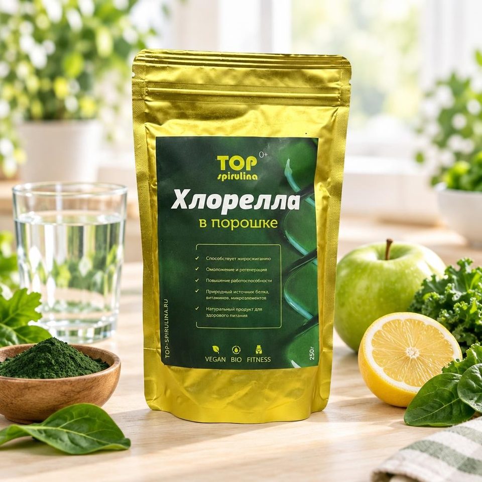 Хлорелла  (Топ-спирулина) 250гр порошок