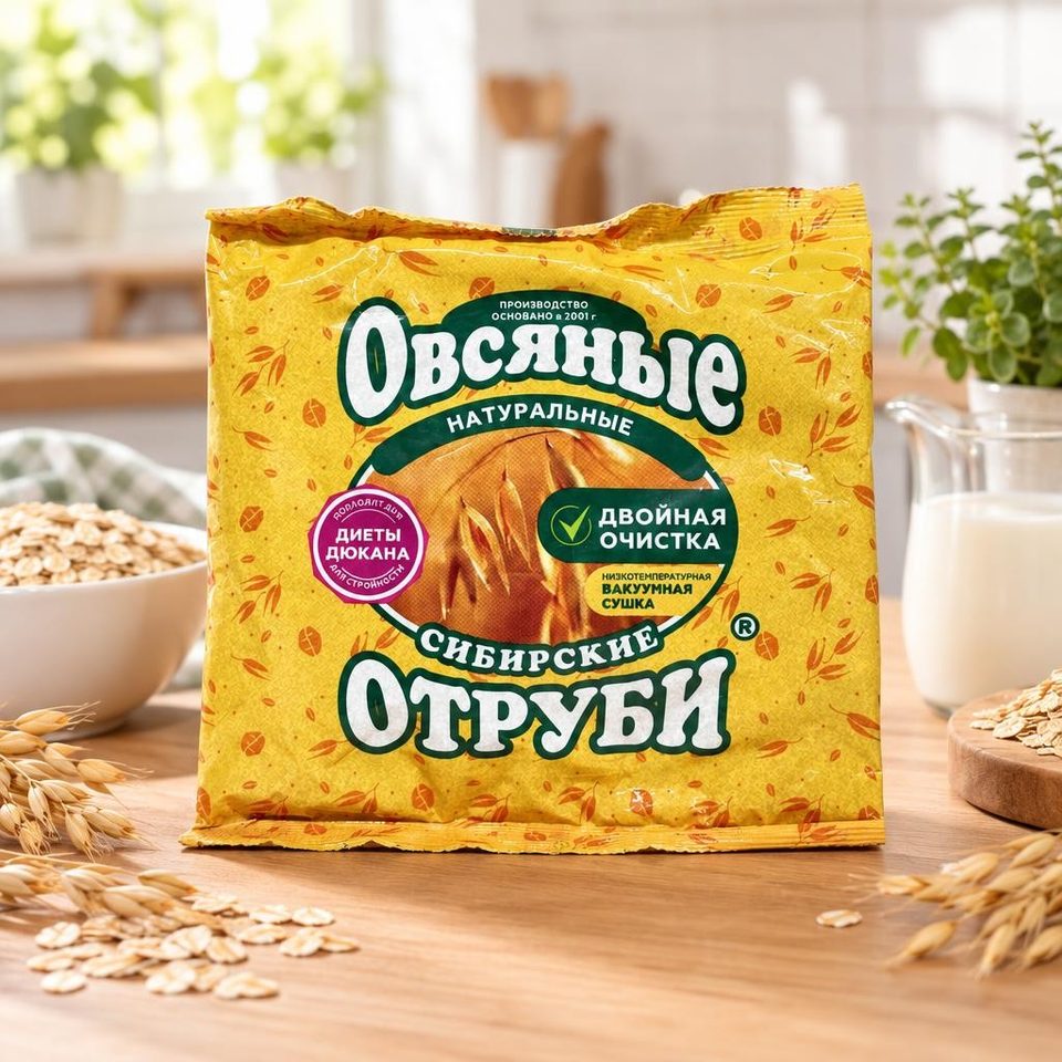 Сибирская клетчатка Отруби Сибирские Овсяные натуральные 200гр 20шт