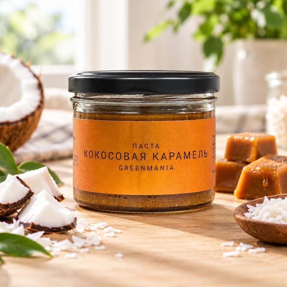 Паста Greenmania Кокосовая карамель 200гр