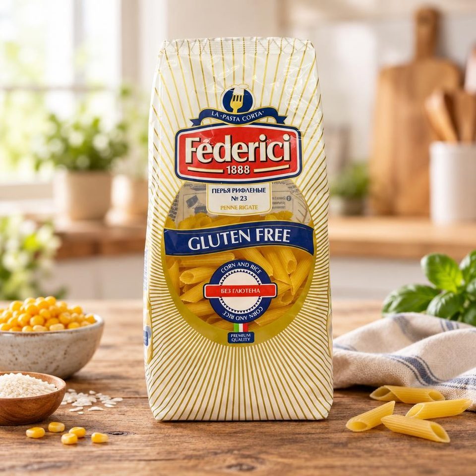 Federici Penne Rigate Изделия макаронные без глютена Пенне 400гр 12шт