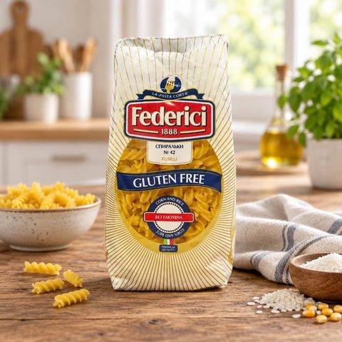 Federici Fusilli Изделия макаронные без глютена Спиральки 400гр 12шт