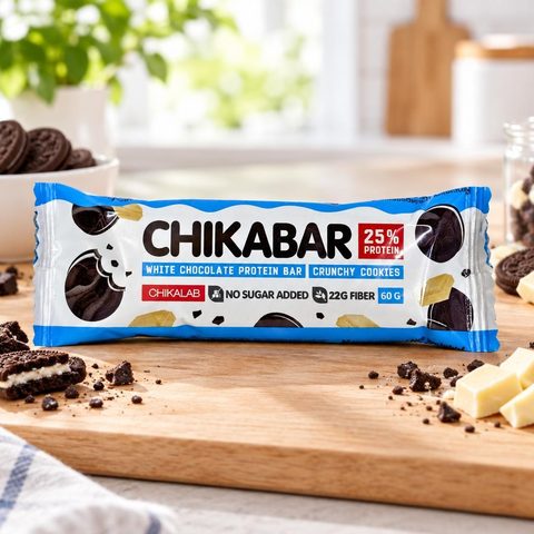 Chikalab батончик глазированный с начинкой Хрустящее печенье 60гр 20шт