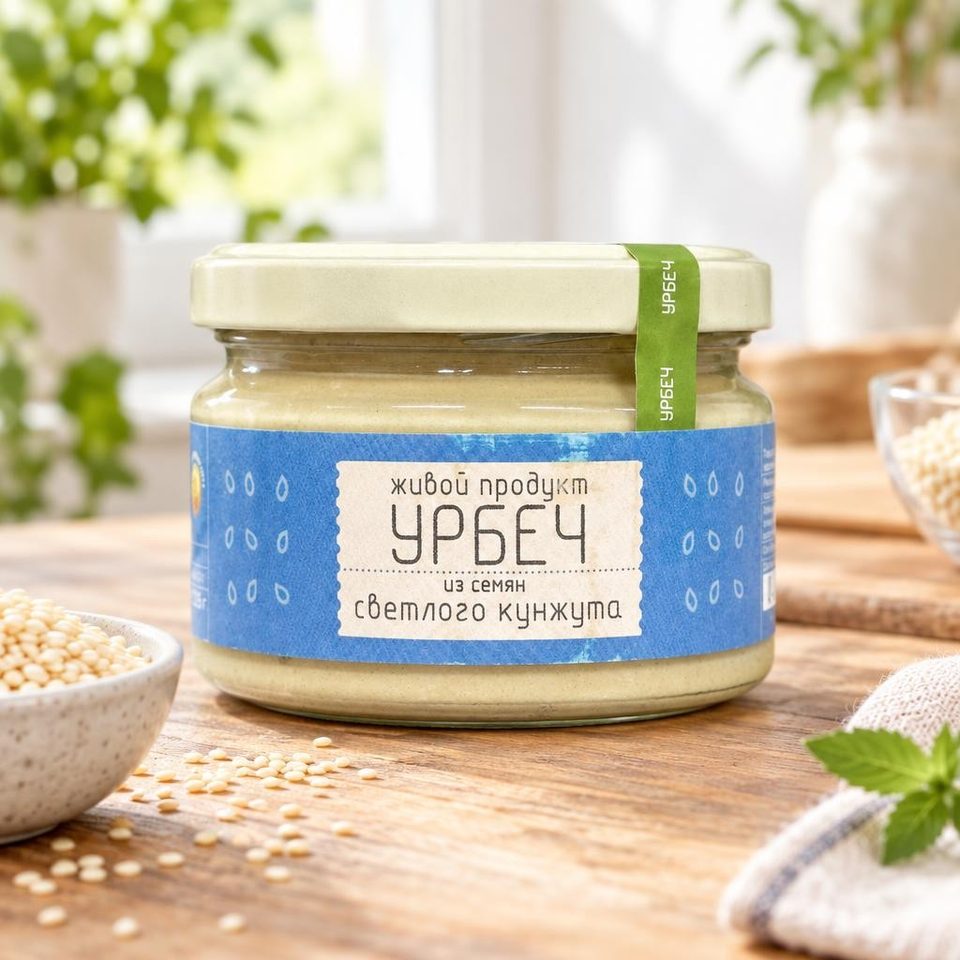 Урбеч из семян светлого кунжута 225гр 16шт