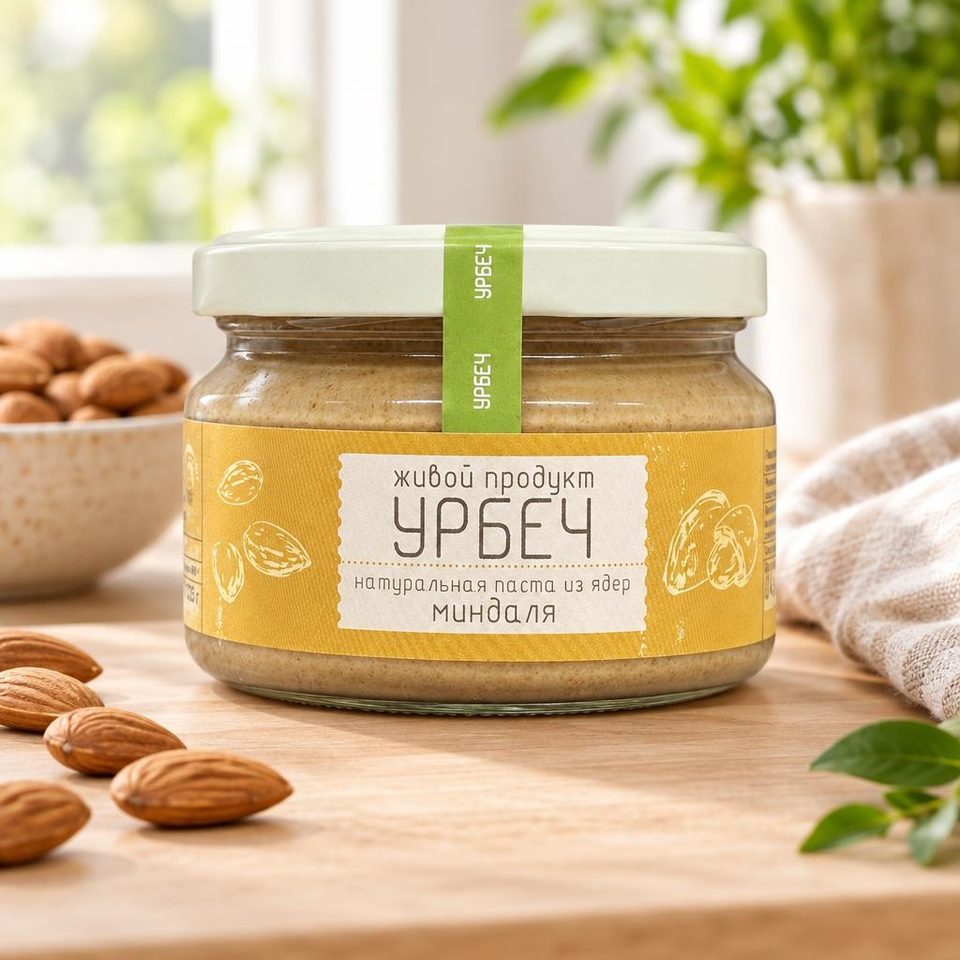 Урбеч из ядер миндаля 225гр 16шт