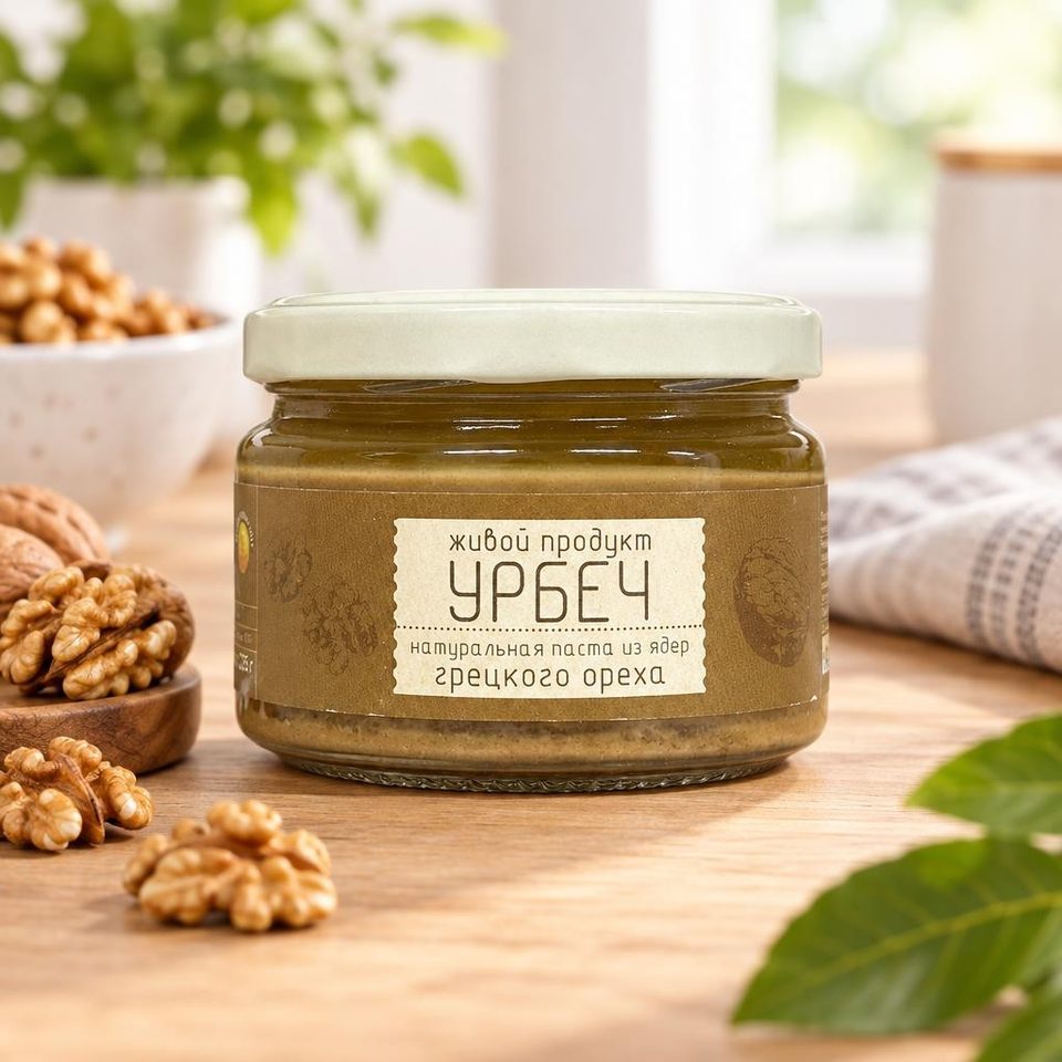 Урбеч из ядер Грецкого ореха 225 гр 16шт