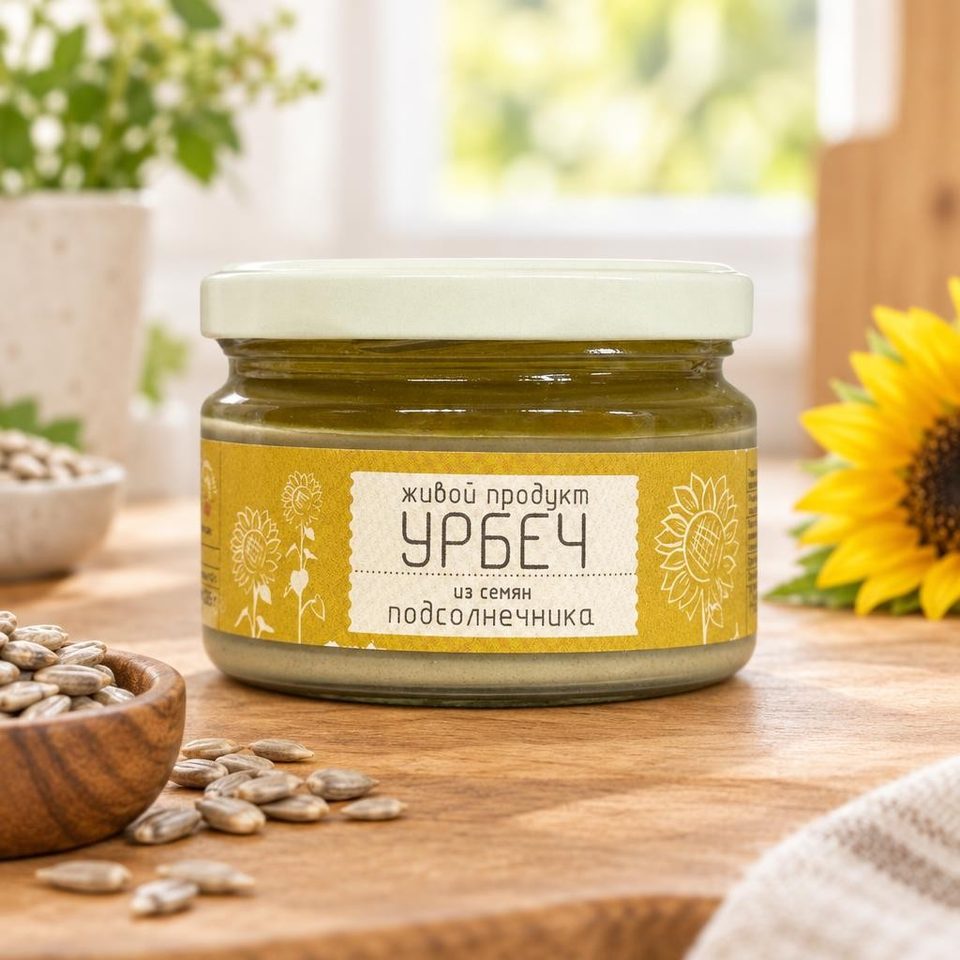 Урбеч из семян подсолнечника 225гр 16шт