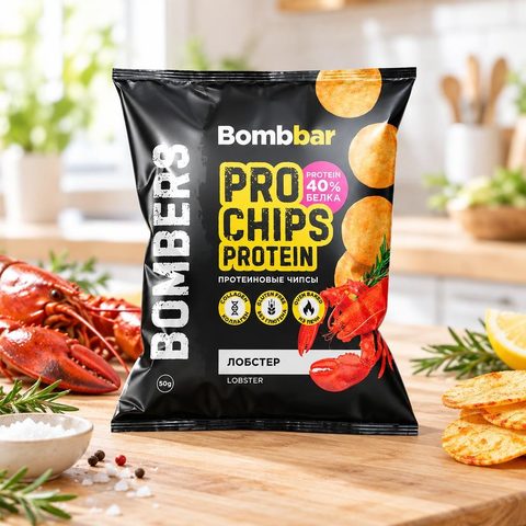 Bombbar Чипсы ц/з со вкусом Лобстер 50гр 16шт