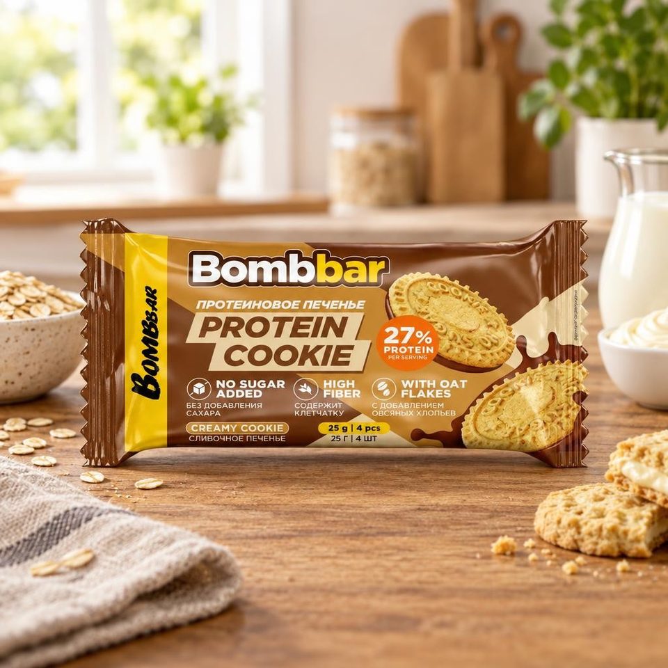 BOMBBAR Печенье глазированное сливочное 25 гр 20 шт