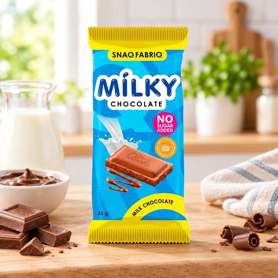 SNAQ FABRIQ Молочный шоколад с молочной начинкой 75гр 24шт