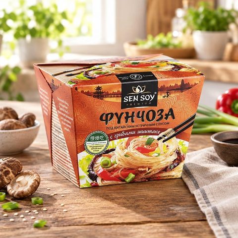 Sen Soy Вермишель фунчоза под китайским устричным соусом 125гр 12шт