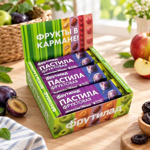 Фруктовая пастила чернослив яблоко 30 гр 12 шт