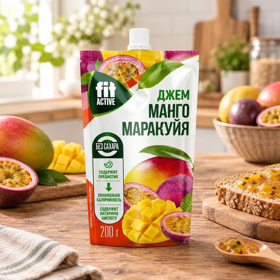 Фит Джем Манго-Маракуйя Дой-пак 200гр 10шт