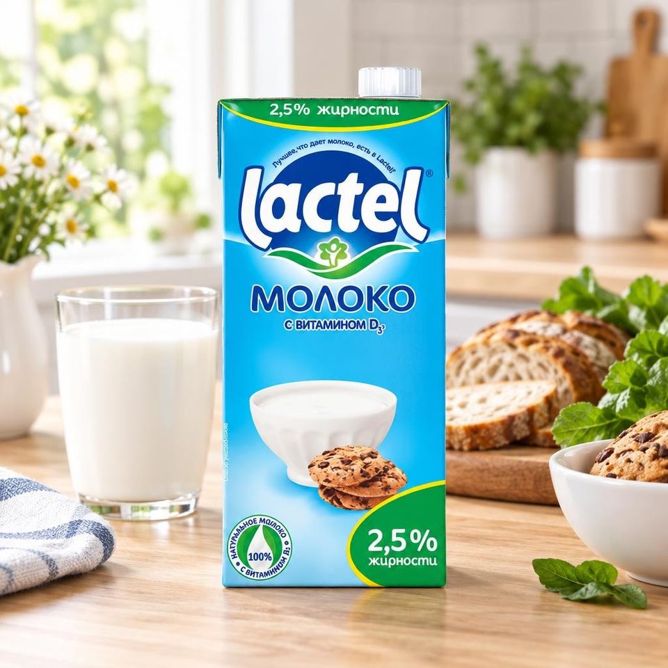 Лактель молоко легкое утро 2,5% lactel