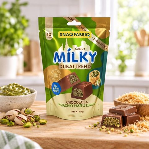 SNAQ FABRIQ Молочный шоколад с фисташковой пастой и хрустящим тестом 130 гр 15 шт