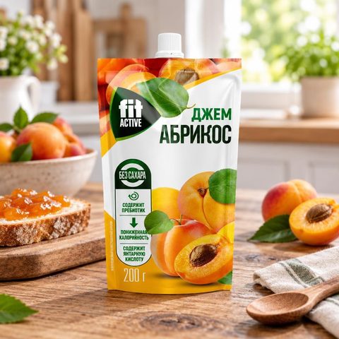 Фит Джем Абрикос Дой-пак 200гр 10шт