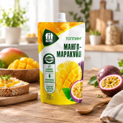 Фит Топпинг Манго-Маракуйя Дой-пак 200гр 10шт