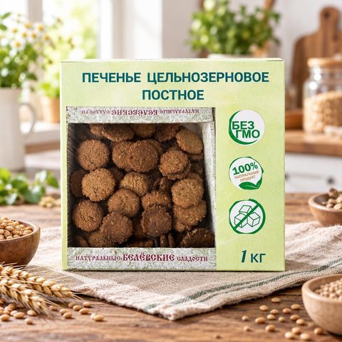 Печенье Белевское цельнозерновое постное 1,0 кг