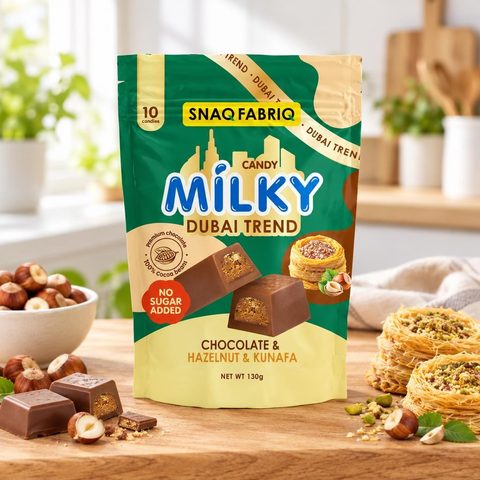 SNAQ FABRIQ Молочный шоколад с фундуком и хрустящим тестом 130 гр 15 шт