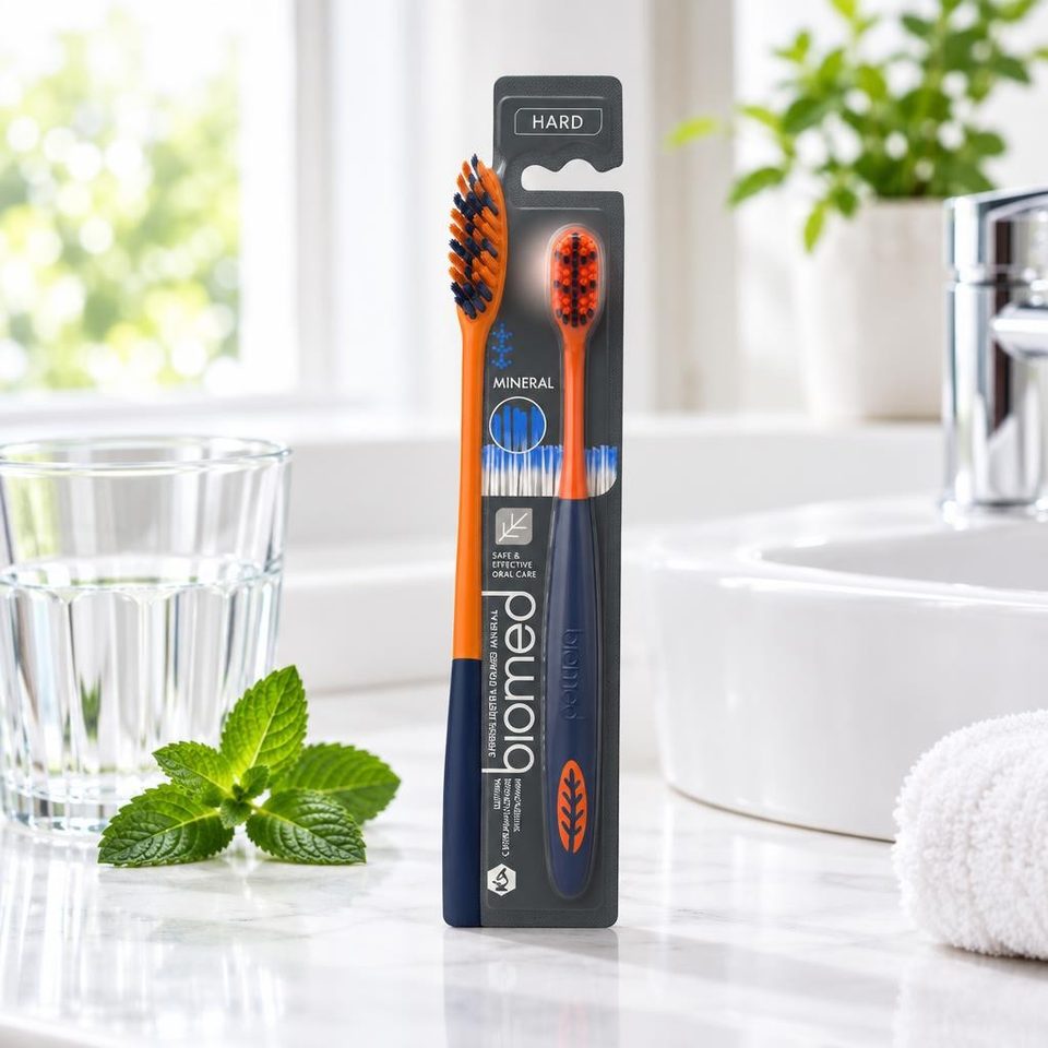 Biomed Комплексная зубная щетка Biomed mineral hard (синяя)