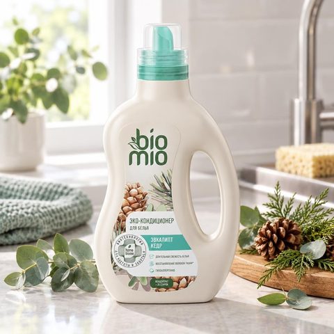 Био Мио Bio-Soft Экологичный кондиционер для белья Эвкалипт-Кедр Концентрат 800мл