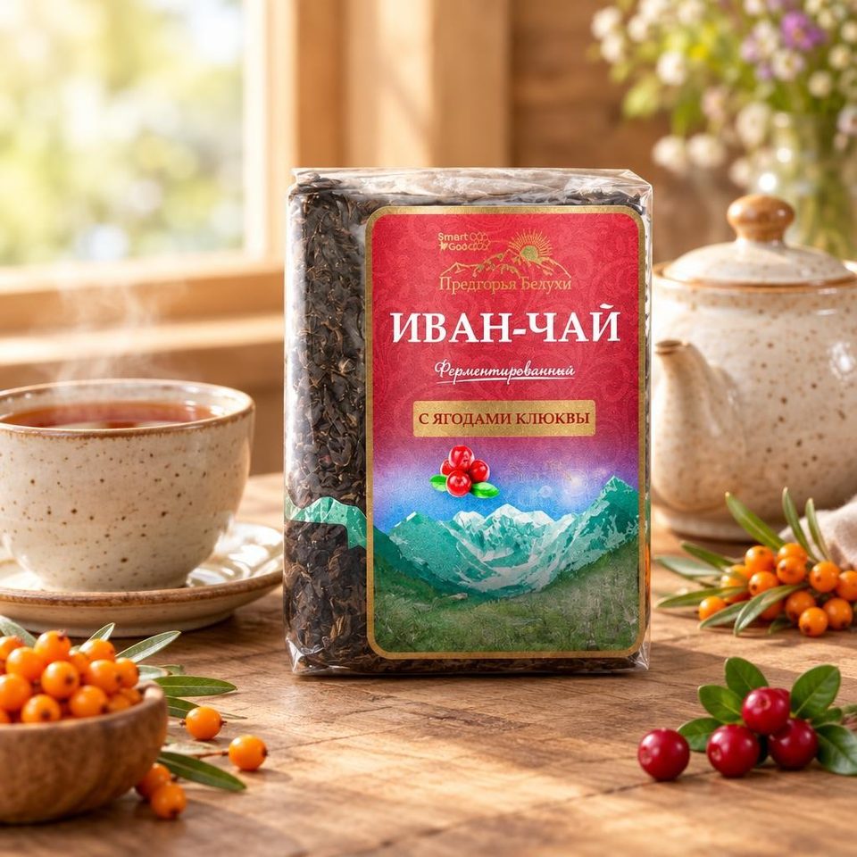 Предгорья Белухи Иван-чай с ягодами облепихи 70гр