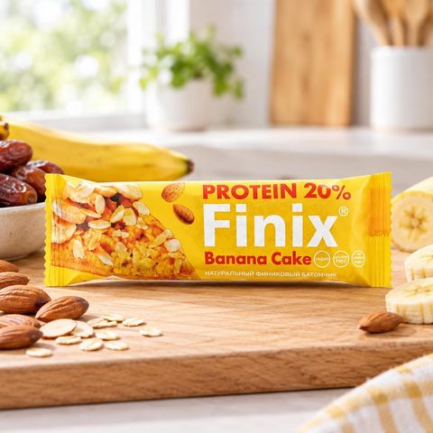 Finix Финиковый батончик с протеином бананом миндалем Банана Кейк 30г