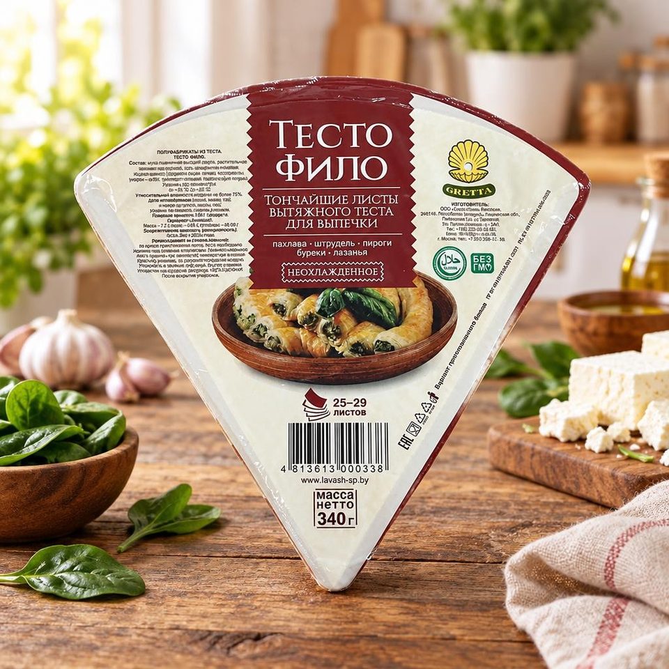 Тесто Фило Gretta 340гр