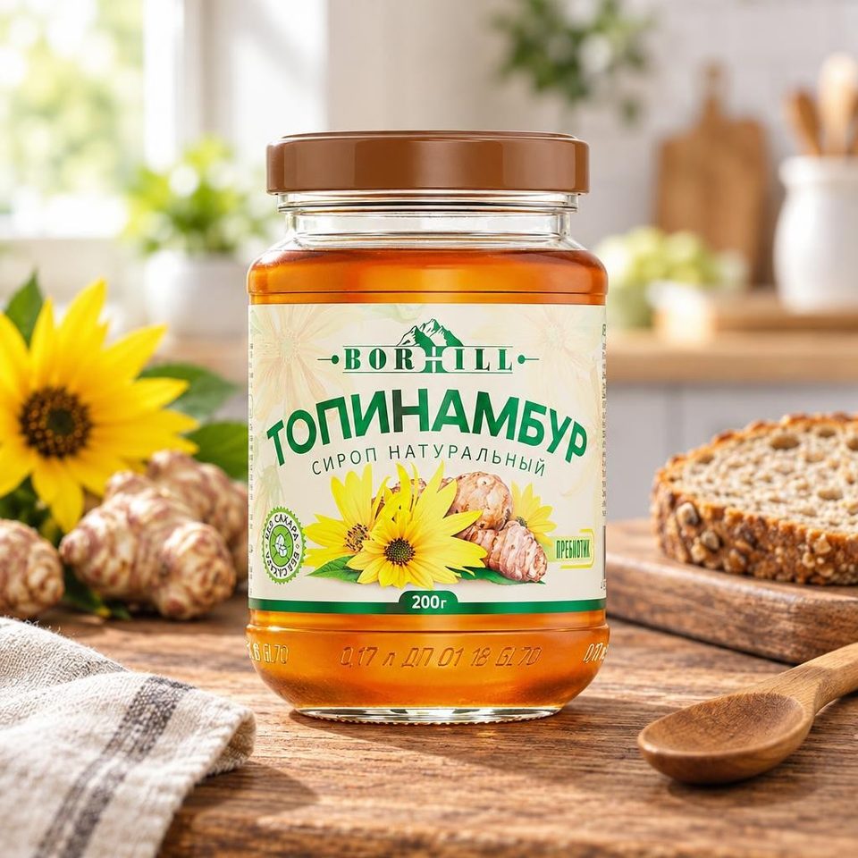 Топинамбур жидкий сироп BORHILL  200 гр 15 шт