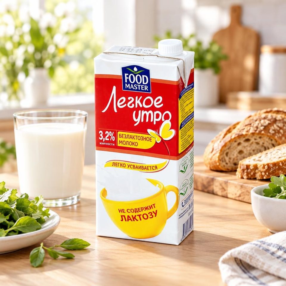 Лактель молоко легкое утро 3,2% lactel