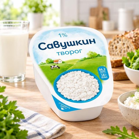Савушкин Творог  1% 180гр