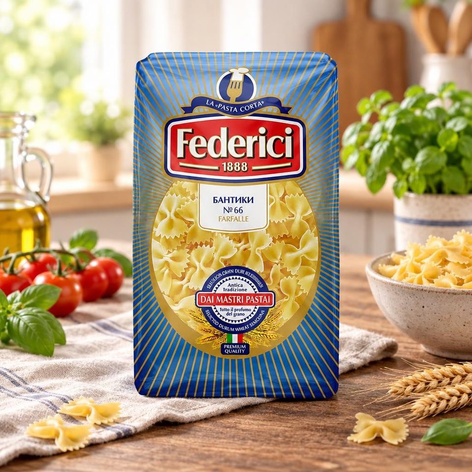 Federici Farfalle Изделия макаронные Бантики 400 гр 30шт