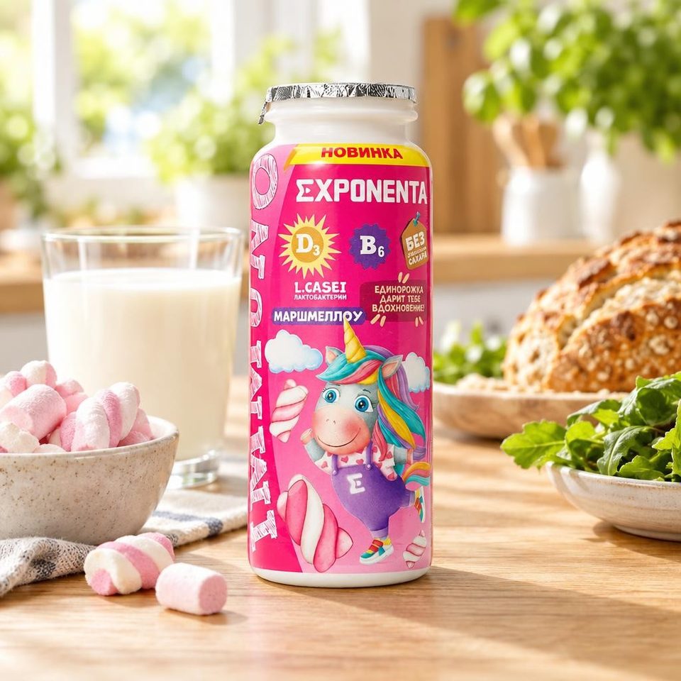 Exponenta Продукт кисломолочный ХАЙ-ПРО Иммуно Шот Маршмеллоу 100 гр