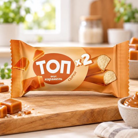 Топ сырок творожный со вкусом Карамель 45гр