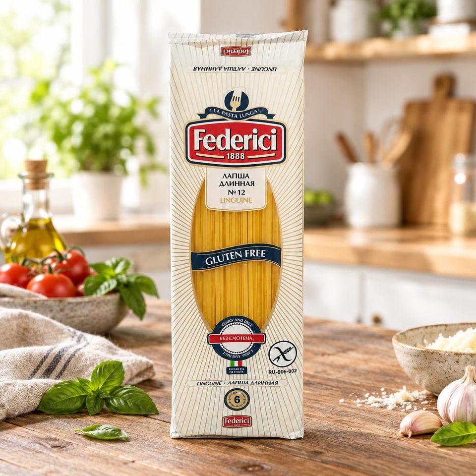 Federici Linguine Изделия макаронные без глютена Лапша длинная 250гр 24шт