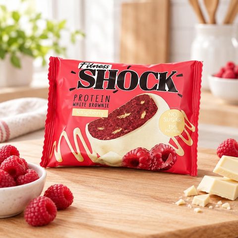 FitnesShock Изделие кондитерское глазированное Брауни малиновый 50гр 10шт