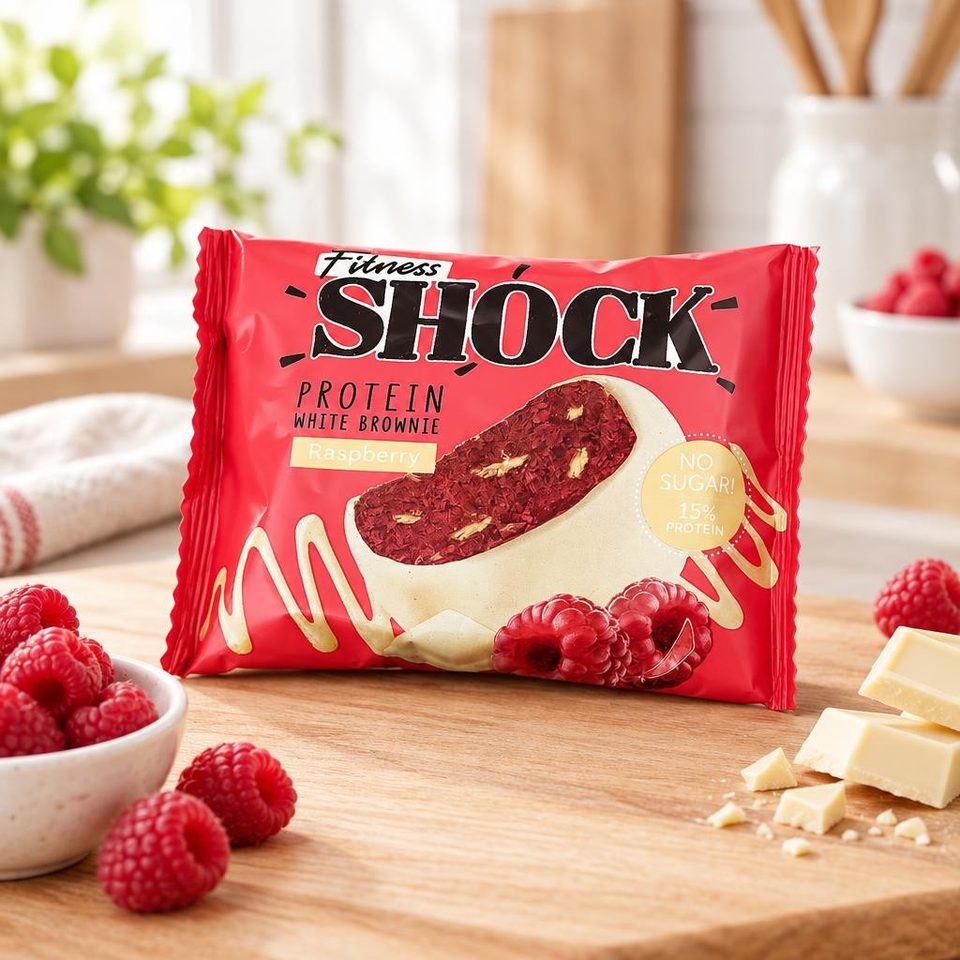FitnesShock Изделие кондитерское глазированное Брауни малиновый 50гр 10шт
