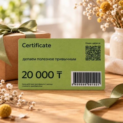 Подарочный сертификат 20 000 ₸