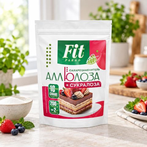 Фитпарад Сахарозаменитель Аллюлоза с сукралозой 200гр ТМ Fit parad дой-пак