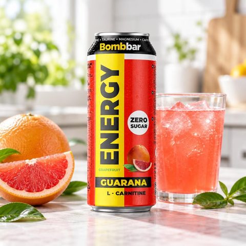 Bombbar Напиток б/а газированный серии L-Карнитин с Гуараной Беллини 450мл 12шт
