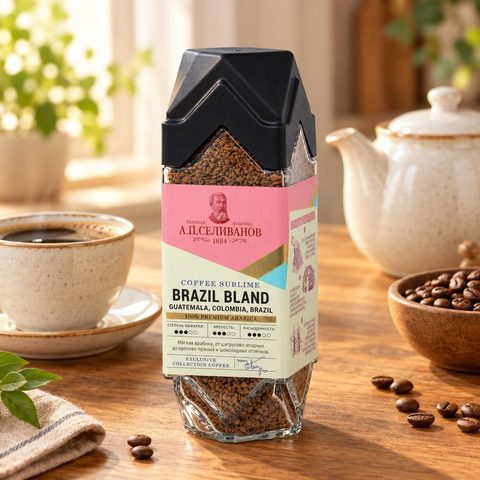 Кофе сублимированный Селиванов Brazil Bland 190 гр 8 шт
