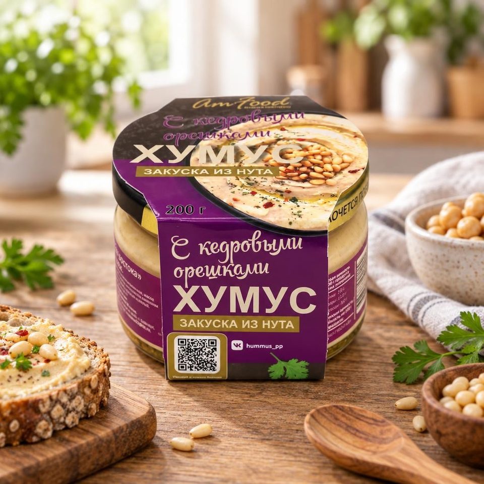Закуска Хумус с кедровыми орешками 200гр