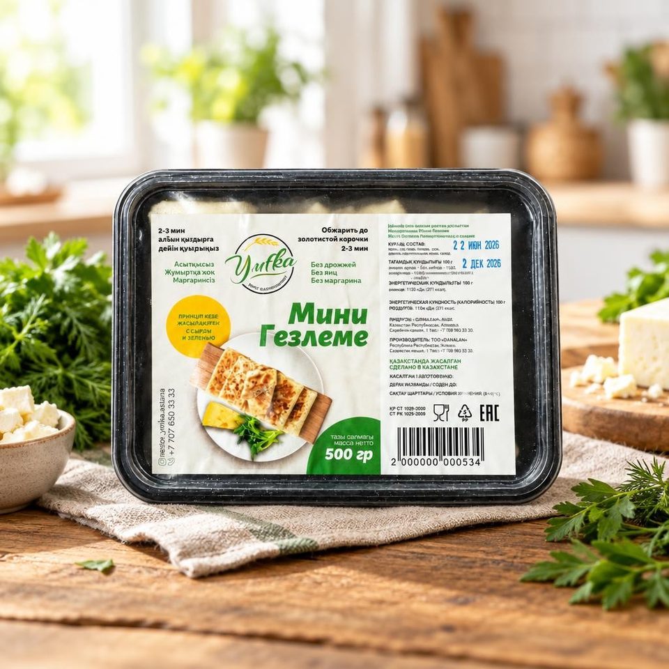 Мини гезлеме с сыром и зеленью