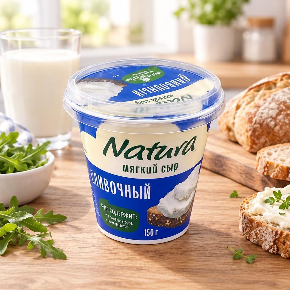 Natura Сыр мягкий сливочный 60% 150гр 12шт